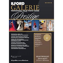 ILFORD Galerie Prestige Heavyweight Duo May - Papel fotográfico doble cara, 310 g, 50 hojas, A3+
