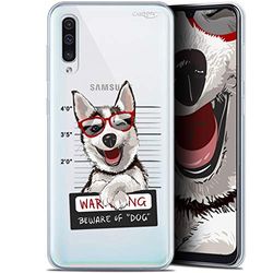 Caseink fodral för Samsung Galaxy A50 (6.4) gel HD [tryckt i Frankrike - ny kollektion - mjuk - stötskydd] Beware The Husky Dog