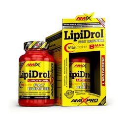 Amix - Lipidrol Fat Burner - Suplemento Alimenticio - Ayuda en el Control de Peso - Con Vitamina B - Sin Cafeína - Nutrición Deportiva - Contiene 120 Cápsulas
