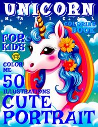 MAGICAL UNICORN COLORING BOOK FOR KIDS: 50 CUTE PORTRAIT ILLUSTRATED PAGES OF A CREATIVE BOOKLET AS AN EDUCATIONAL TOOL IN EARLY LEARNING FOR CHILDREN AGES 2-5 | ART FOR BOYS AND GIRLS - COLOR ME