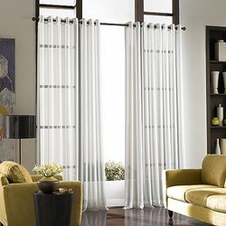 Curtainworks Soho Voile Sheer Grommet Panel, Winter White, 59 by 95 Inches