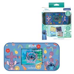 Lexibook - Disney Stitch - Console Portable Compact Cyber Arcade, 150 Jeux, écran Couleur LCD, à Piles, Bleu, JL2367D