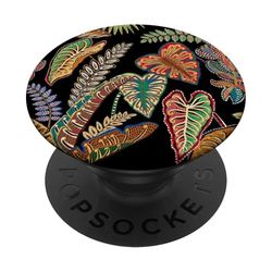 Patrón de hojas estéticas florales preppy de verano tropical PopSockets PopGrip Adhesivo