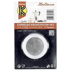 Unbekannt Karl Krüger - 1 filtro e 3 guarnizioni per caffettiera espresso, 3 tazze