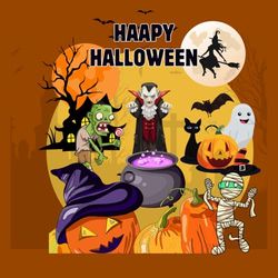 Happy Halloween party Coloring book: Suitable for kids , it will help you have fun and practice your artistic skills by using your imagination widely.