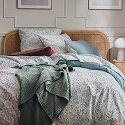 Essix Housse de Couette en Percale de Coton, sous l'océan, 240x220 cm, Bleu Clair