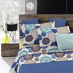Italian Bed Linen Fantasy sàbana de Cama de fantasía en Microfibra Impresa, murrine, Sìngolo