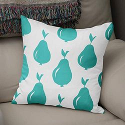 BonaMaison Fundas para Cojínes, Turquesa y Blanco Funda de Almohada Silla Oficina Cama Decorativa Moderna Decoración del Hogar Habitación, 43x43 Cm - Diseñado y Fabricado en Turquía