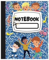 Composition Book, 110 Pages, College Rule, Paper Back: Beautiful, Wide Ruled Paper for Boys and Girls.