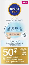 NIVEA SUN Ultra Light Daily Fluid Light Tinted SPF50+ 40 ml
