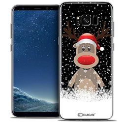 Caseink - Fodral för Samsung Galaxy S8+/ Plus (G955) [kristallgel HD mönster jul kollektion 2017 design hjort med mössa - mjuk - ultratunn - tryckt i Frankrike]