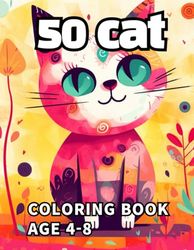 50 cat coloring book