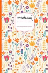 Composition Notebook: College Ruled 6x 9"120 Pages Vintage Floral Aesthetic Journal for College, School, Office & Work