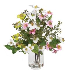 NearlyNatural 4687 Dogwood Bouquet de Fleurs en Soie