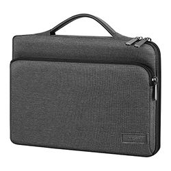 MoKo 9-11 Inch Tablet Sleeve Bag Carrying Case with Retractable Handle Fits New 11-inch iPad Pro M4/iPad Air M2 2024, iPad Air 5/4th 10.9, iPad 10th Gen 10.9, iPad Pro 11, iPad 9/8th 10.2, Black&Gray