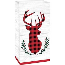 amscan 370441 Peace Stag Head Favor Bag-13cm x 30cm-1 Pc