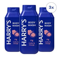 Harry's Men's Body Wash, Fig, 473ml, Pack of 3 - Shower Gel for Men - No Parabens, Sulfates, or Dyes