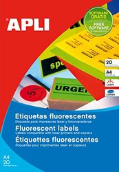 Laser Labels 99.1 x 67.7 mm Pack of 160 Fluorescent Red