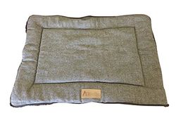 Ellie-Bo Omkeerbare Tweed en Faux Bont Mat Bed voor Hond Puppy Kooien en Kratten Medium 30" Bruin