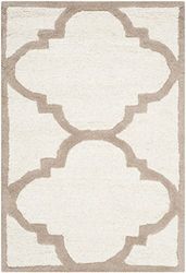 Safavieh gestructureerd tapijt, CAM140, handgetufte wol CAM140 60 X 91 cm ivoor/beige