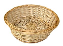 Red Hamper Split Willow Round Wicker Tray, Brown, 30 x 30 x 10 cm