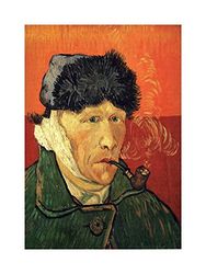 Wee Blue Coo Painting Van Gogh Self Portrait With Bandaged Ear Wall Art Print