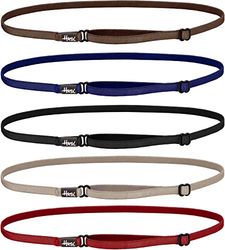 Hipsy Women's Elastic & Adjustable No Slip Running Headband Multi Pack (Burgundy/Taupe/Black/Navy/Brown Elastic 5pk)