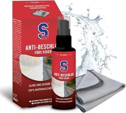 Dr. Wack - S100 Spray Anti-buée 100 ML y Compris Chiffon Microfibre - Empêche la Formation de buée sur Les visières et Les Masques de Moto - Efficace Longtemps et respecte Tous Types de visières