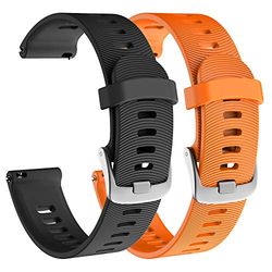 ISABAKE Horlogeband voor Garmin Forerunner 245/645, Vivoactive 3, Vívomove HR - 20mm Siliconen Polsbandjes Armbanden