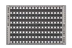 Home2Fashion 279659 PUR GridClean - Capa para uso em interior e exterior, tamanho aprox. 59 x 39 cm, preto metalizado