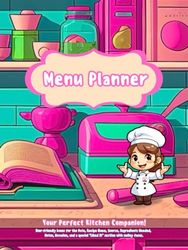 Menu Planner: 8.25 x 11, 80 sheets/160 pages