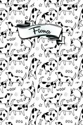 Fiona: Personalisiertes Fiona Hunde-Notizbuch | Notizbuch-Geschenk für Hundeliebhaber | Fiona Notizbuch | 6x9 Zoll