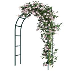 RUBFAC Arche de Jardin en métal, décoration de Mariage et d'événement, Treillis de Jardin pour Plantes grimpantes, Assemblage Librement, 2 Tailles pour diverses Plantes grimpantes, Roses, vignes,