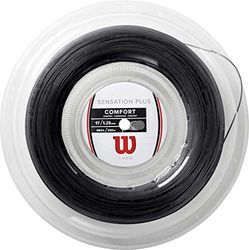 Wilson Sensation Plus Reel, Corde da Tennis Unisex-Adult, Nero, 17