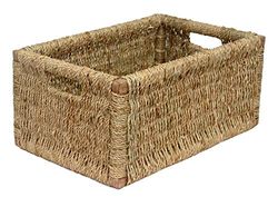 Red Hamper Seagrass Storage Basket, Wicker, Brown, 34 x 48 x 23 cm