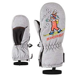 Ziener - Guanti da Sci, Unisex, per Bambini, Unisex - Bambini, 801952, mélange Chiaro, Corallo, 104