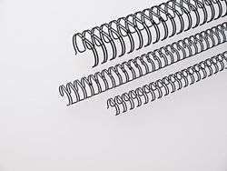 Renz Wire elementi per rilegatura 34 anelli, 3: 1, diametro 11 mm, 7/40,6 cm black