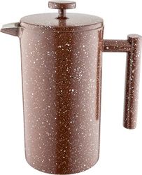 Café Olé CFD-08RG cafetière à Double paroi en Acier Inoxydable – Granit Rouge, 8 Demi-Tasses, 1L, 1 Liter