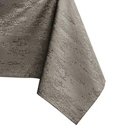 AmeliaHome tafelkleed lotuseffect waterafstotend linnenlook Cappuccino Vesta 110x180 cm