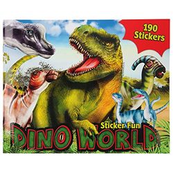 Depesche 11160 Dino World - stickeralbum "Stickerfun", stickerschrift met coole dinosaurus-motieven en 190 stickers, ca. 30 x 24 x 0,5 cm