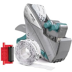 METO Set d'étiquettes Classic XL Giant - prix, gros caractères (1 ligne, 7 chiffres pour étiquettes 29 x 28 mm, prêt pour une utilisation immédiate), 1x étiqueteuse manuelle