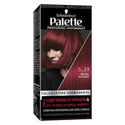 Schwarzkopf, Palette Colorazione Permanente, Tinta per Capelli, Crema Colorante Professionale, Copertura dei Capelli Bianchi, Sistema Anti-danni, Tonalità 5-29 Rosso Intenso