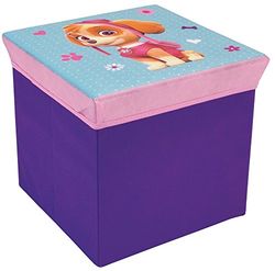 Fun House PAT'PATROUILLE Stella Tabouret de Rangement pour Enfant 30 x 30 cm banco de armazenamento para crianças, poliéster, verde, 31 x 31 l x 29 H cm