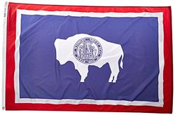 Annin Flagmakers Drapeau de l'État du Wyoming 1,2 x 1,8 m en Nylon SolarGuard NYL-Glo 100% fabriqué aux États-Unis Selon Les spécifications Officielles de l'État Modèle 146170