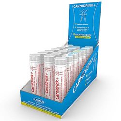 Ultimate Italia - Carnidrink+ - 20x25ml - integratore di carnitina, arginina e tè verde in fiale pronte da bere - boost d'energia per favorire l'equilibrio corporeo