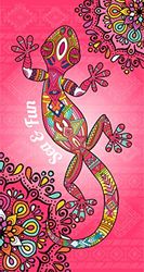 Miracle Home. Serviette de Plage en Microfibre Salamandre, 100% Poliéster, 95 X 175 Cm. Rose. 11809