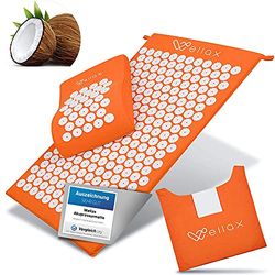 Wellax acupressuurmat met kussen - verlicht specifiek spanning & bevordert circulatie - massagemat in set incl. acupressuurkussen & draagtas