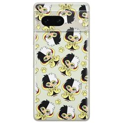 ERT GROUP mobiltelefonfodral för Google PIXEL 7 originalt och officiellt licensierat Disney mönster Cruella 007 optimalt anpassad till formen på mobiltelefonen, gedeeltelijk transparant