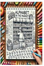 The alphabet letters in the market: Ink and Paper Type: Black & white interiorwith white paper Paperback cover finish