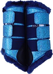 HKM 10032 - Ghette per cavalli Comfort Glitter, con fodera in orsetto, S-XL, 1 paio